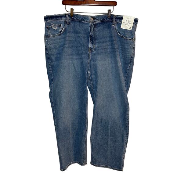 NWT Abercrombie High Rise 90S Relaxed Jean Medium Wash Plus Size 36 Short Petite - Picture 2 of 9